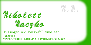 nikolett maczko business card